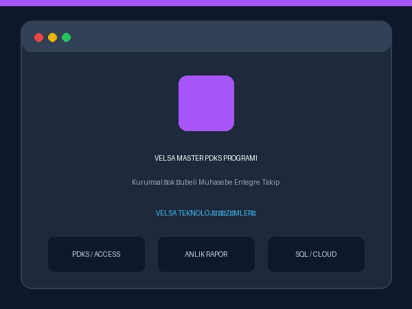 Velpass Kurumsal Masaüstü PDKS ve Puantaj Yazılımı (Standart ve Master Modül)
