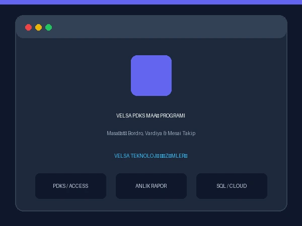 Velpass Masaüstü Giriş-Çıkış ve Kapı Takip Yazılımı
